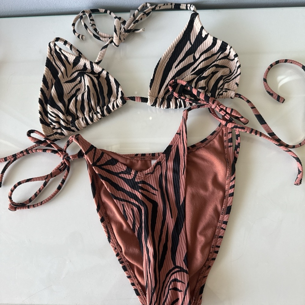 Zebra Print Bikini Set